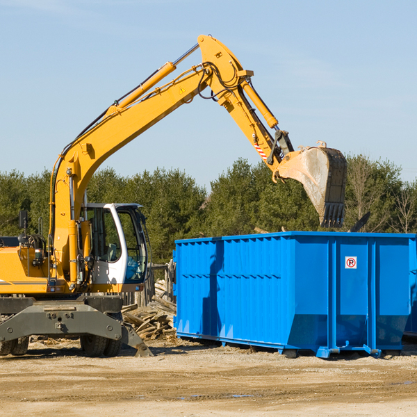 can i choose the location where the residential dumpster will be placed in Valley Falls